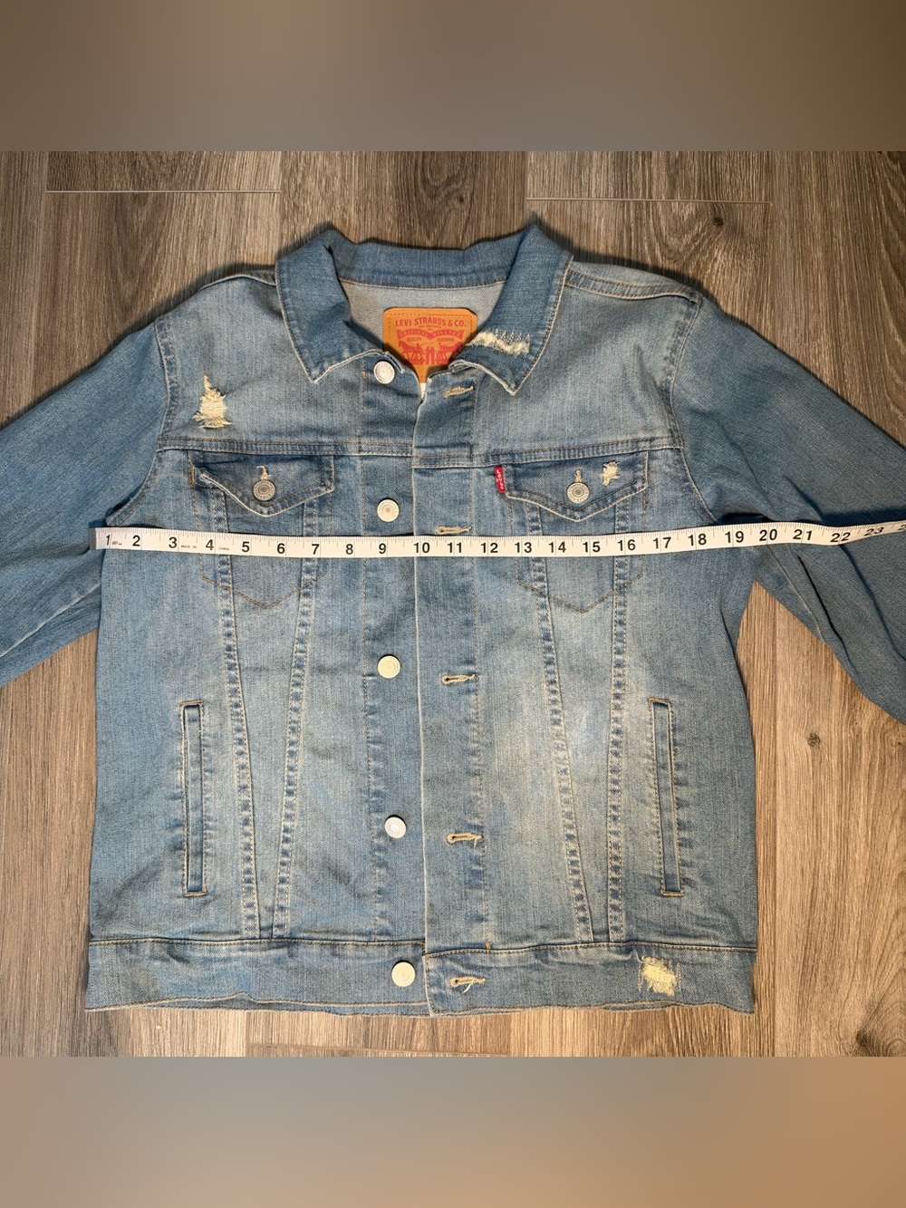 Levi's Girls Lightly Distressed Classic Denim Jacket Size Medium/10-12 Years